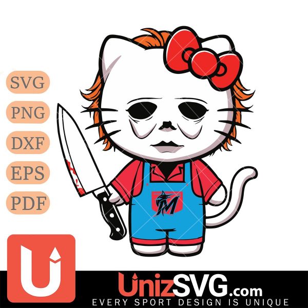 Miami Marlins Hello Kitty Michael Myers Horror