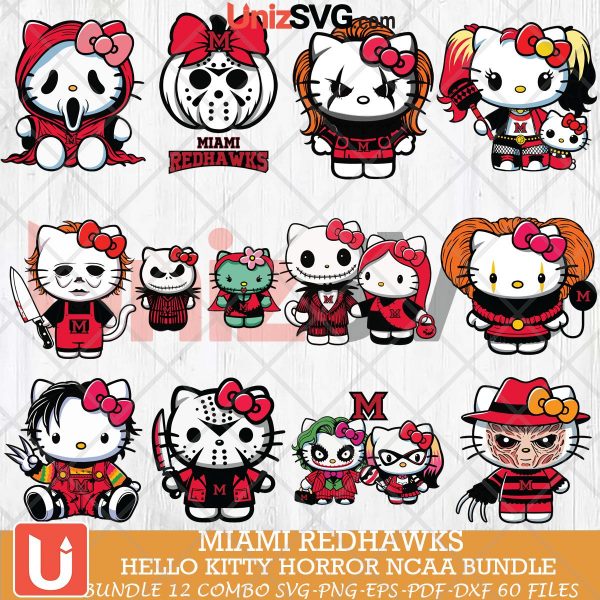 Miami RedHawks Hello Kitty Horror NCAA bundle 12