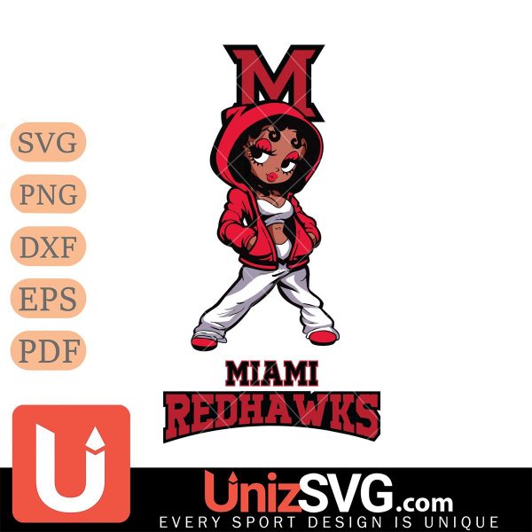 Miami RedHawks Betty Boop Fan Girl