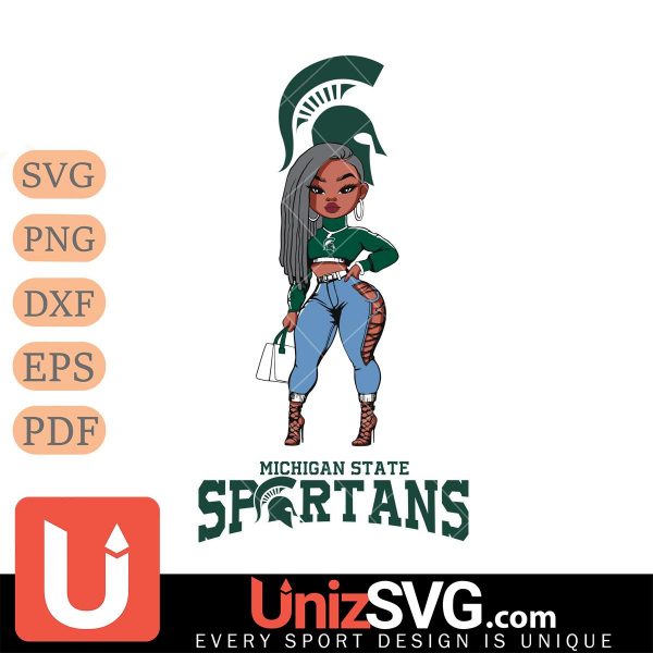 Michigan State Spartans Fan Girl Black