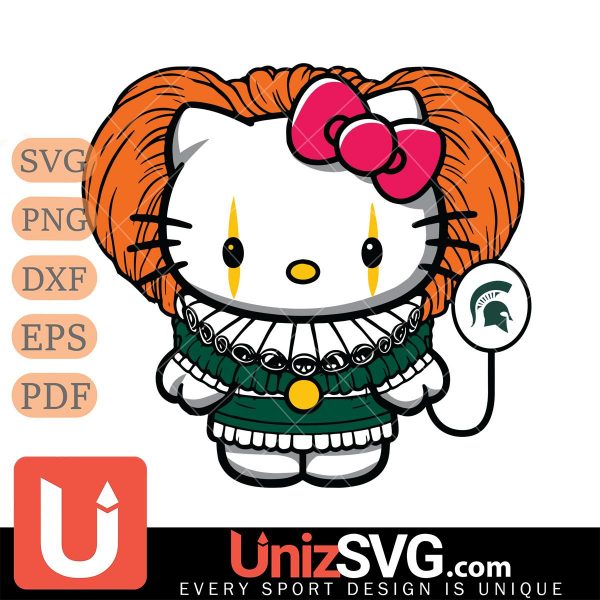 Michigan State Spartans Hello Kitty Pennywise Horror