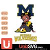 Michigan Wolverines Betty Boop Black