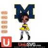 Michigan Wolverines Betty Boop Fan Girl black