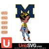 Michigan Wolverines Black Fan Girl