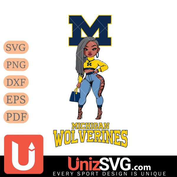 Michigan Wolverines Fan Girl Black