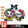 Michigan Wolverines Hello Kitty Joker x Harley Quinn Horror