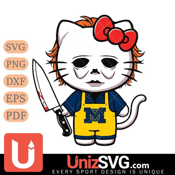 Michigan Wolverines Hello Kitty Michael Myers Horror