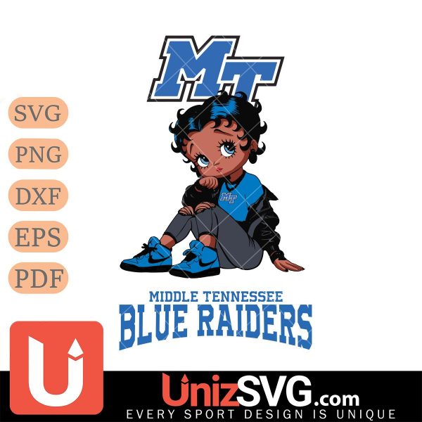 Middle Tennessee Blue Raiders Betty Boop Black