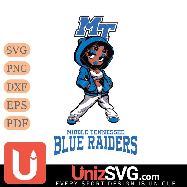 Middle Tennessee Blue Raiders Betty Boop Fan Girl