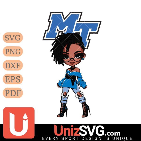 Middle Tennessee Blue Raiders Betty Boop Fan Girl black