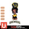 Milwaukee Brewers Betty Boop Black Fan Girl