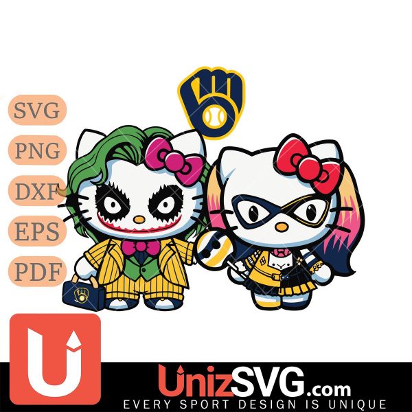 Milwaukee Brewers Hello Kitty Joker x Harley Quinn Horror