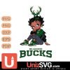 Milwaukee Bucks Betty Boop Black