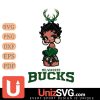 Milwaukee Bucks Betty Boop Black Fan Girl