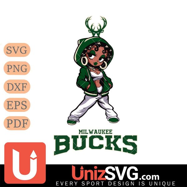 Milwaukee Bucks Betty Boop Fan Girl