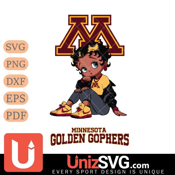 Minnesota Golden Gophers Betty Boop Black