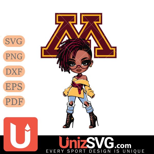 Minnesota Golden Gophers Betty Boop Fan Girl black