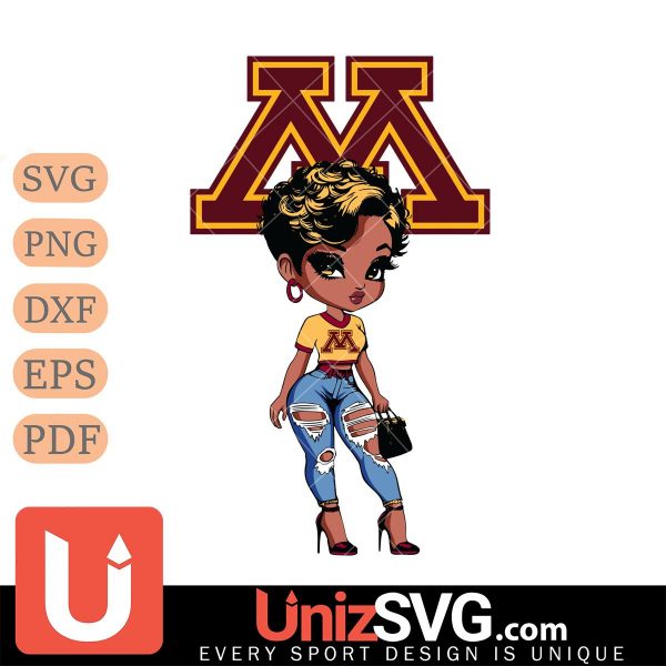 Minnesota Golden Gophers Black Fan Girl