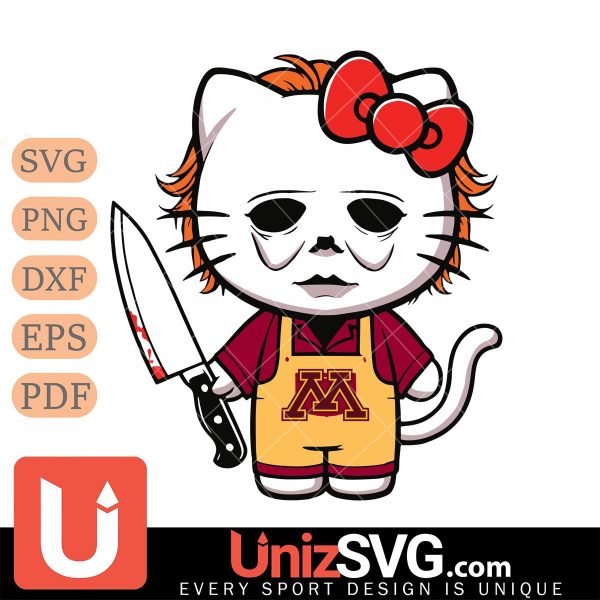 Minnesota Golden Gophers Hello Kitty Michael Myers Horror