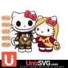 Minnesota Golden Gophers Hello Kitty Skellington & Sally Horror