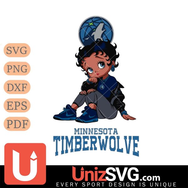 Minnesota Timberwolves Betty Boop Black