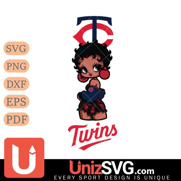 Minnesota Twins Betty Boop Black Fan Girl