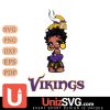 Minnesota Vikings Betty Boop Black Fan Girl