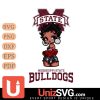 Mississippi State Bulldogs Betty Boop Black Fan Girl