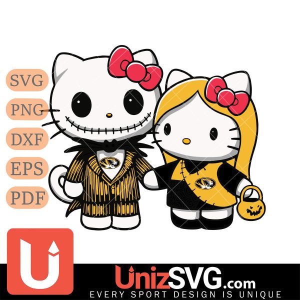 Missouri Tigers Hello Kitty Skellington & Sally Horror