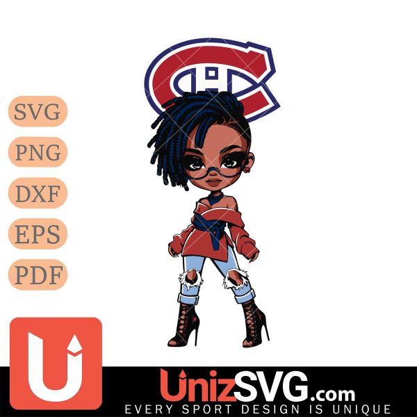 Montreal Canadiens Betty Boop Fan Girl black