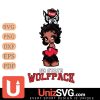 NC State Wolfpack Betty Boop Black Fan Girl