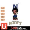 Navy Midshipmen Betty Boop Black Fan Girl