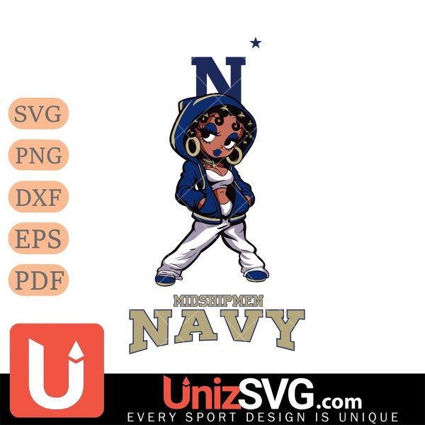 Navy Midshipmen Betty Boop Fan Girl