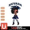 Nevada Wolf Pack Betty Boop Fan Girl black