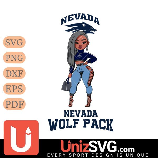 Nevada Wolf Pack Fan Girl Black