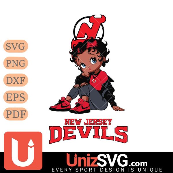 New Jersey Devils Betty Boop Black