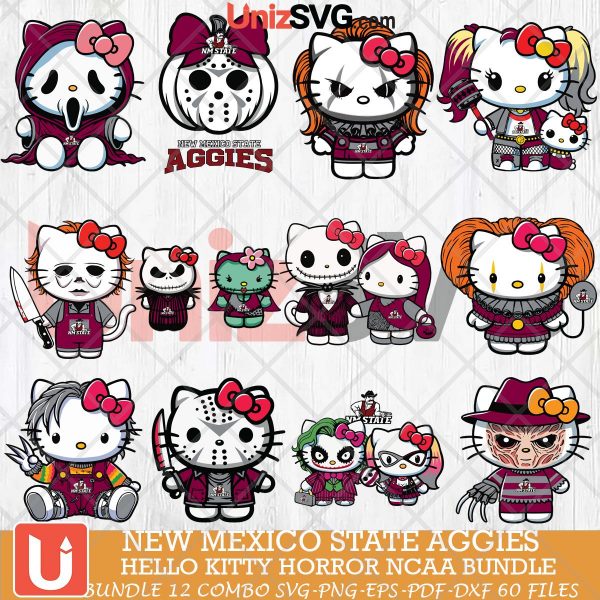 New Mexico State Aggies Hello Kitty Horror NCAA bundle 12