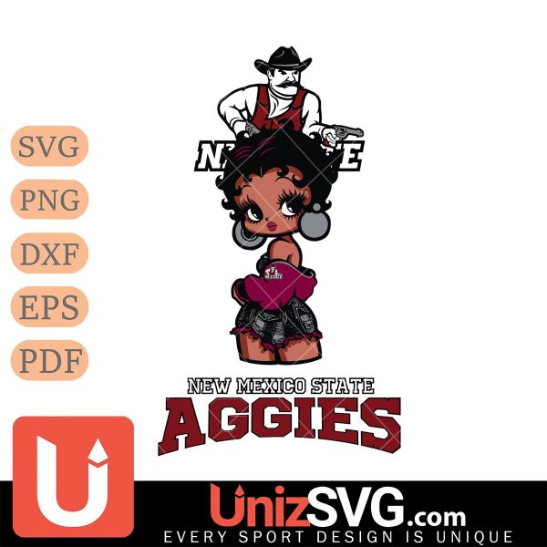 New Mexico State Aggies Betty Boop Black Fan Girl