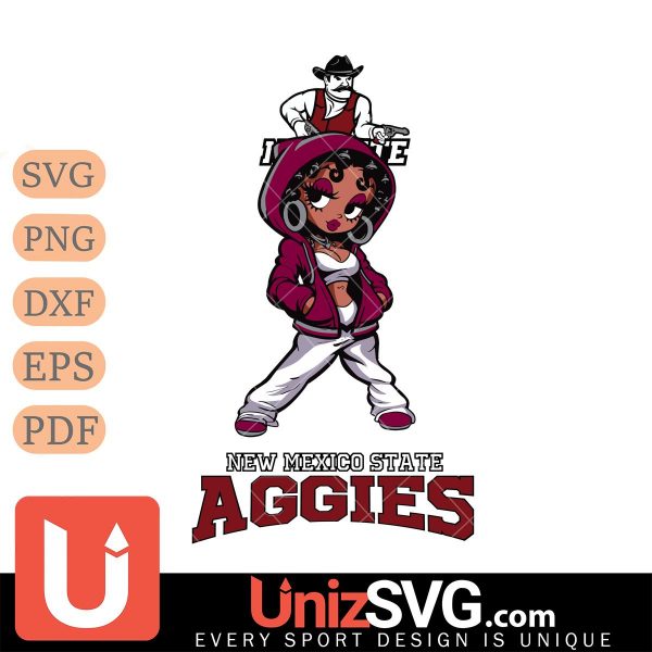 New Mexico State Aggies Betty Boop Fan Girl