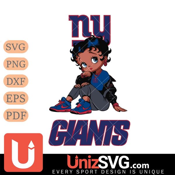 New York Giants Betty Boop Black