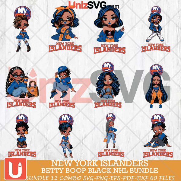 New York Islanders Betty Boop Black NHL bundle 12