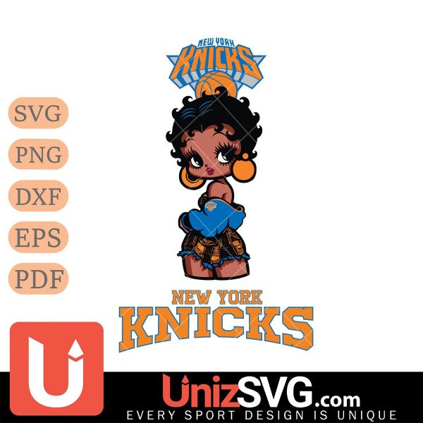 New York Knicks Betty Boop Black Fan Girl