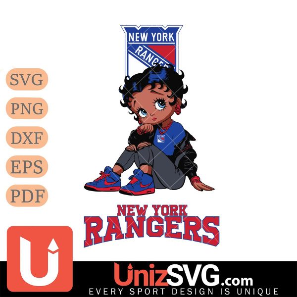 New York Rangers Betty Boop Black