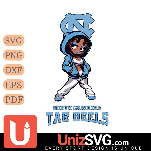 North Carolina Tar Heels Betty Boop Fan Girl