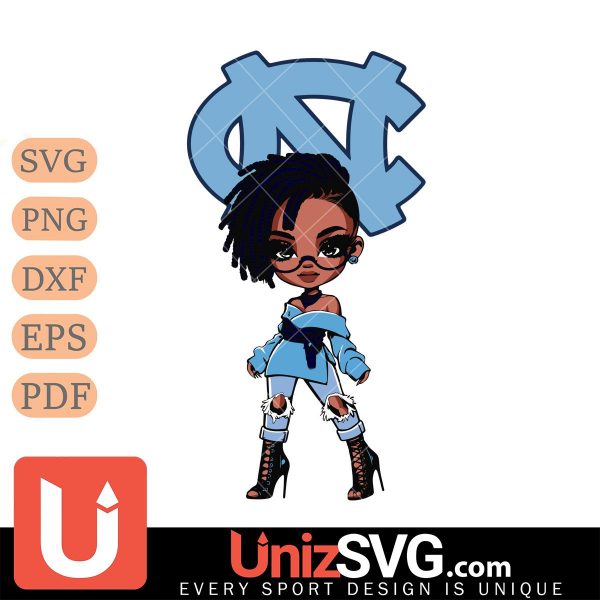 North Carolina Tar Heels Betty Boop Fan Girl black