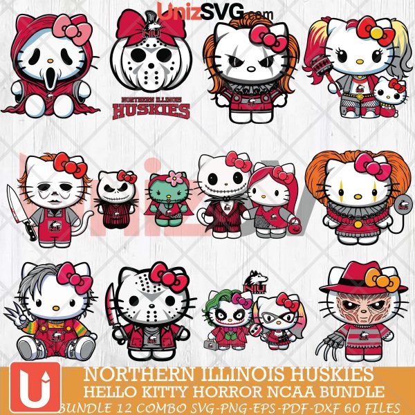 Northern Illinois Huskies Hello Kitty Horror NCAA bundle 12