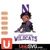 Northwestern Wildcats Betty Boop Black