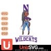 Northwestern Wildcats Fan Girl Black