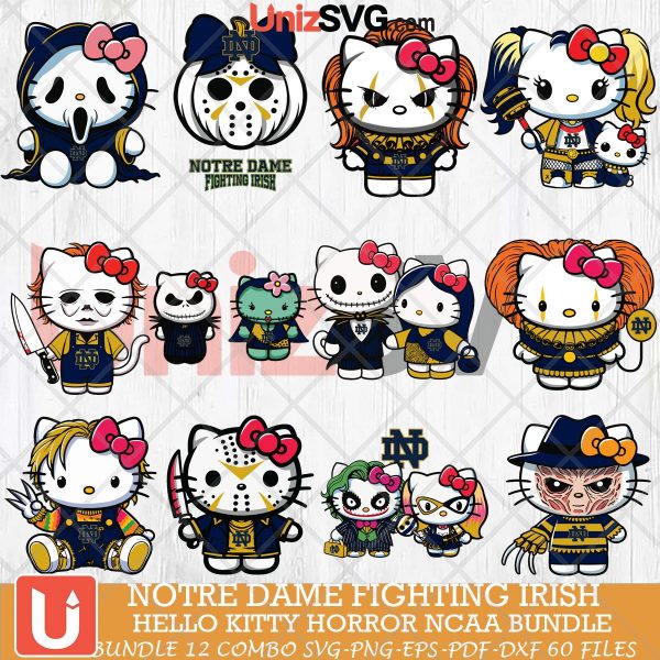 Notre Dame Fighting Irish Hello Kitty Horror NCAA bundle 12