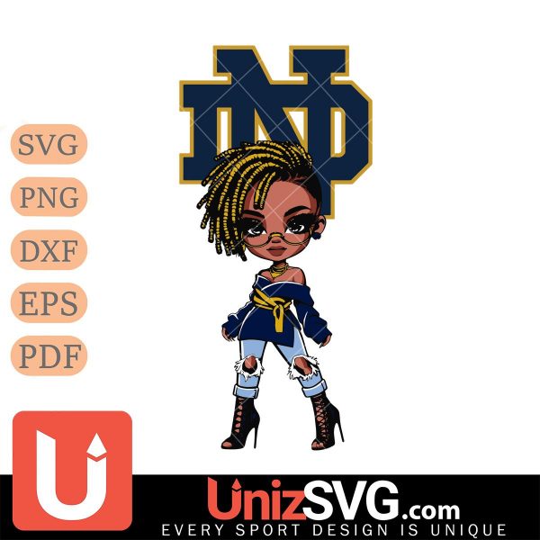 Notre Dame Fighting Irish Betty Boop Fan Girl black